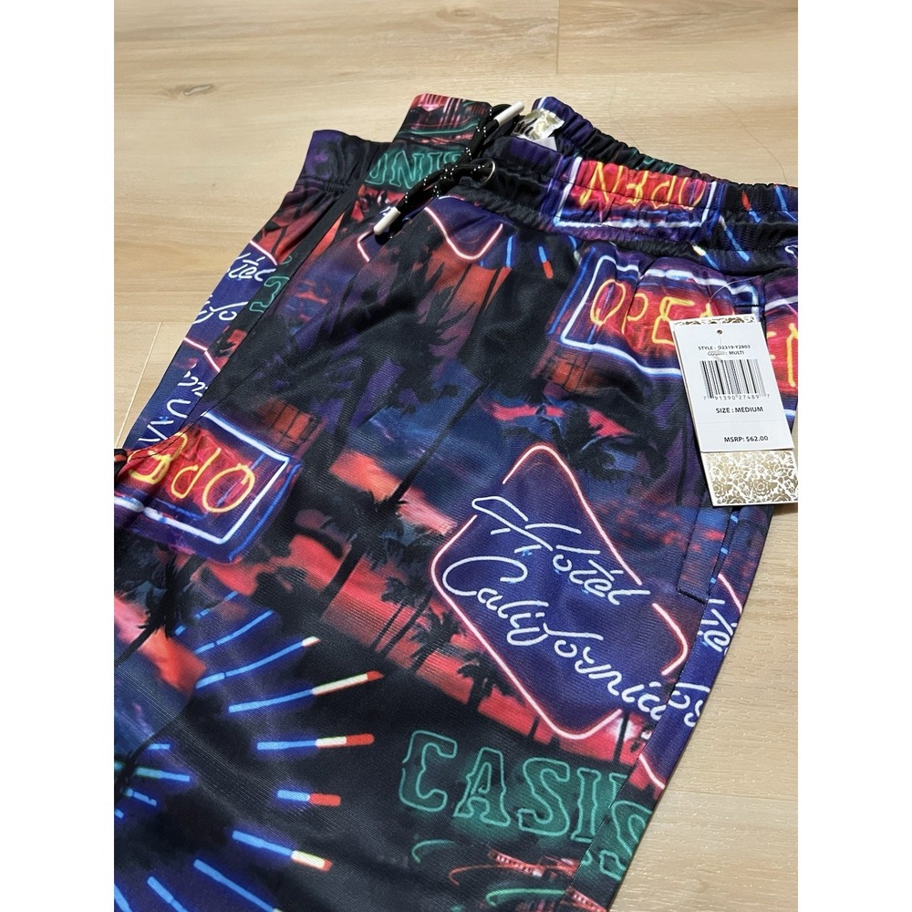 NWT Fresh Prints Of‎ Bel Air Hotel California Neon Size Medium Joggers MSRP $62